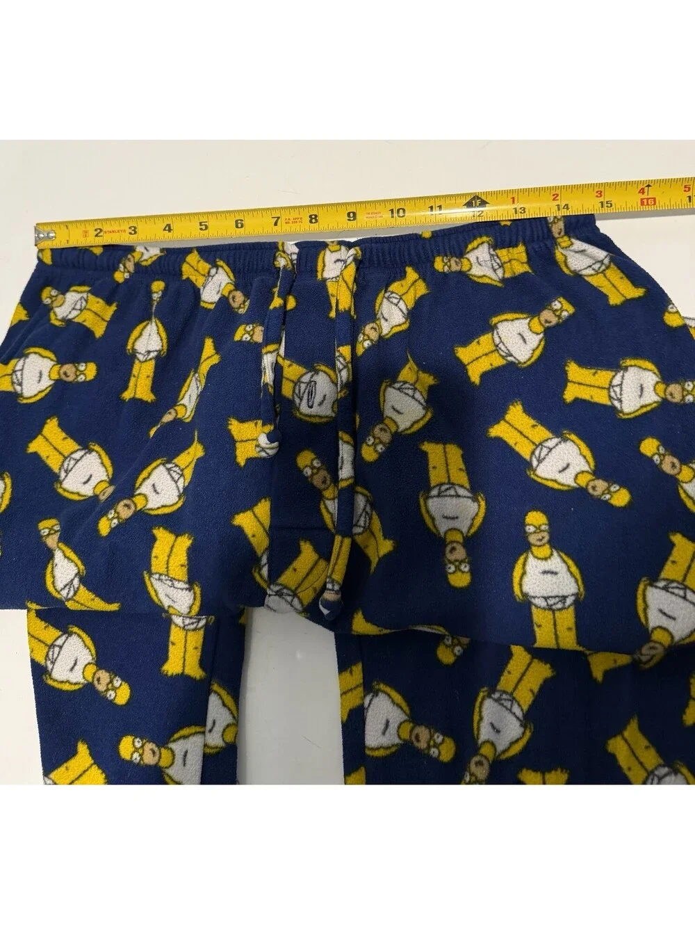 Mens The Simpsons Pajama Pants Size Large Blue Homer Print